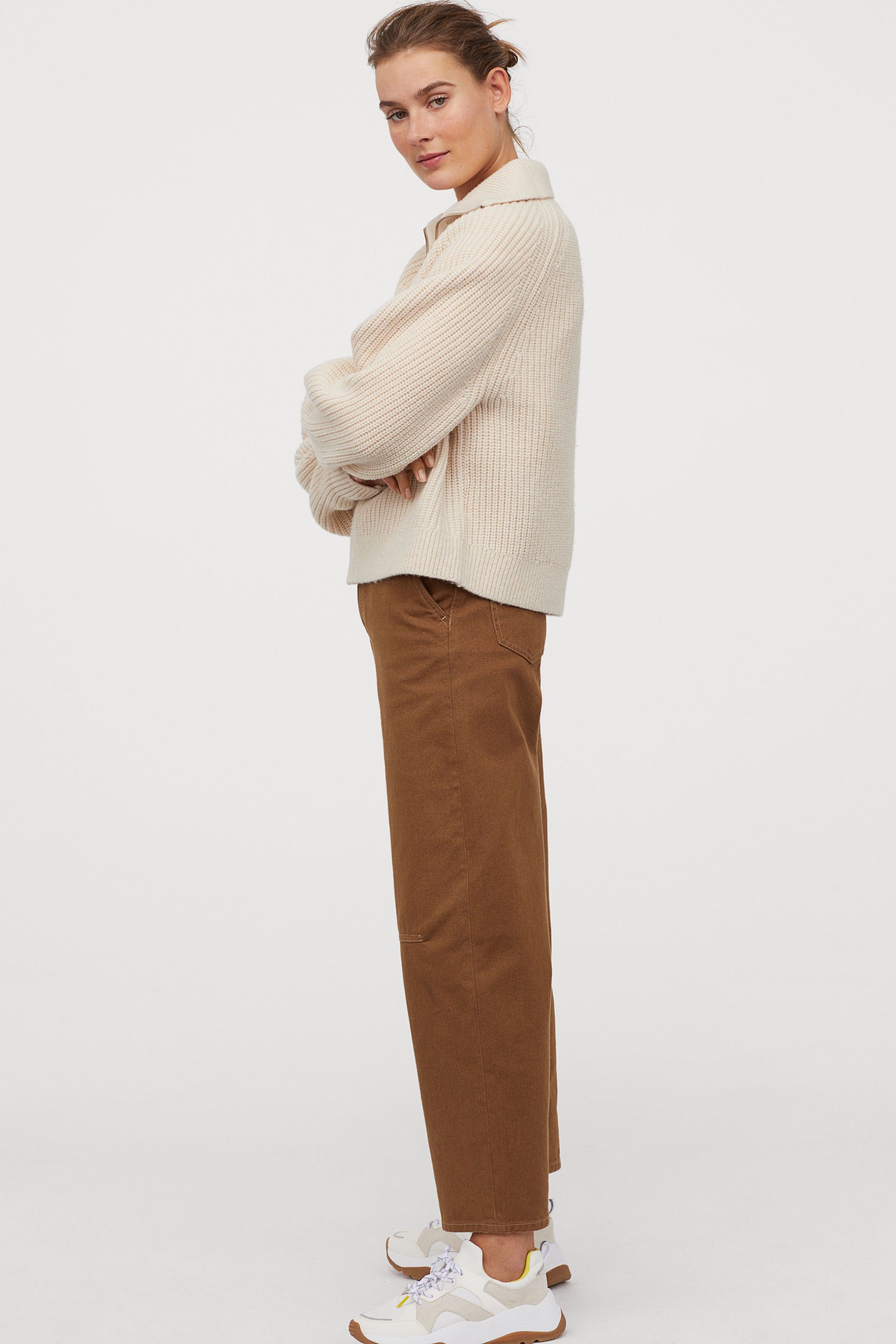 h&m boxy wool blend cardigan
