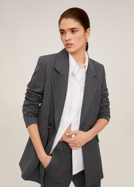 mango pinstripe dress