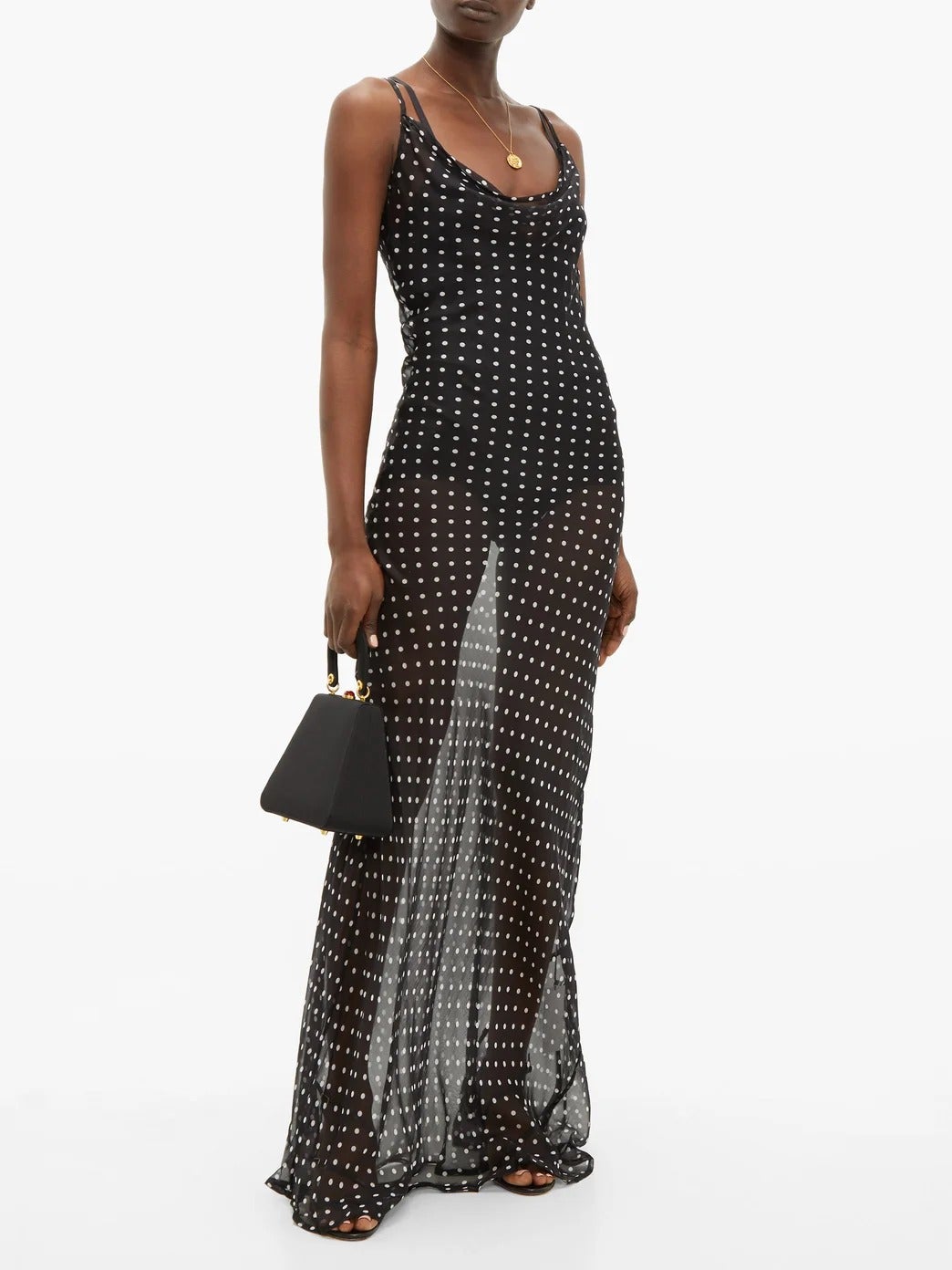 Rat Boa Gisele Polka Dot Maxi Dress
