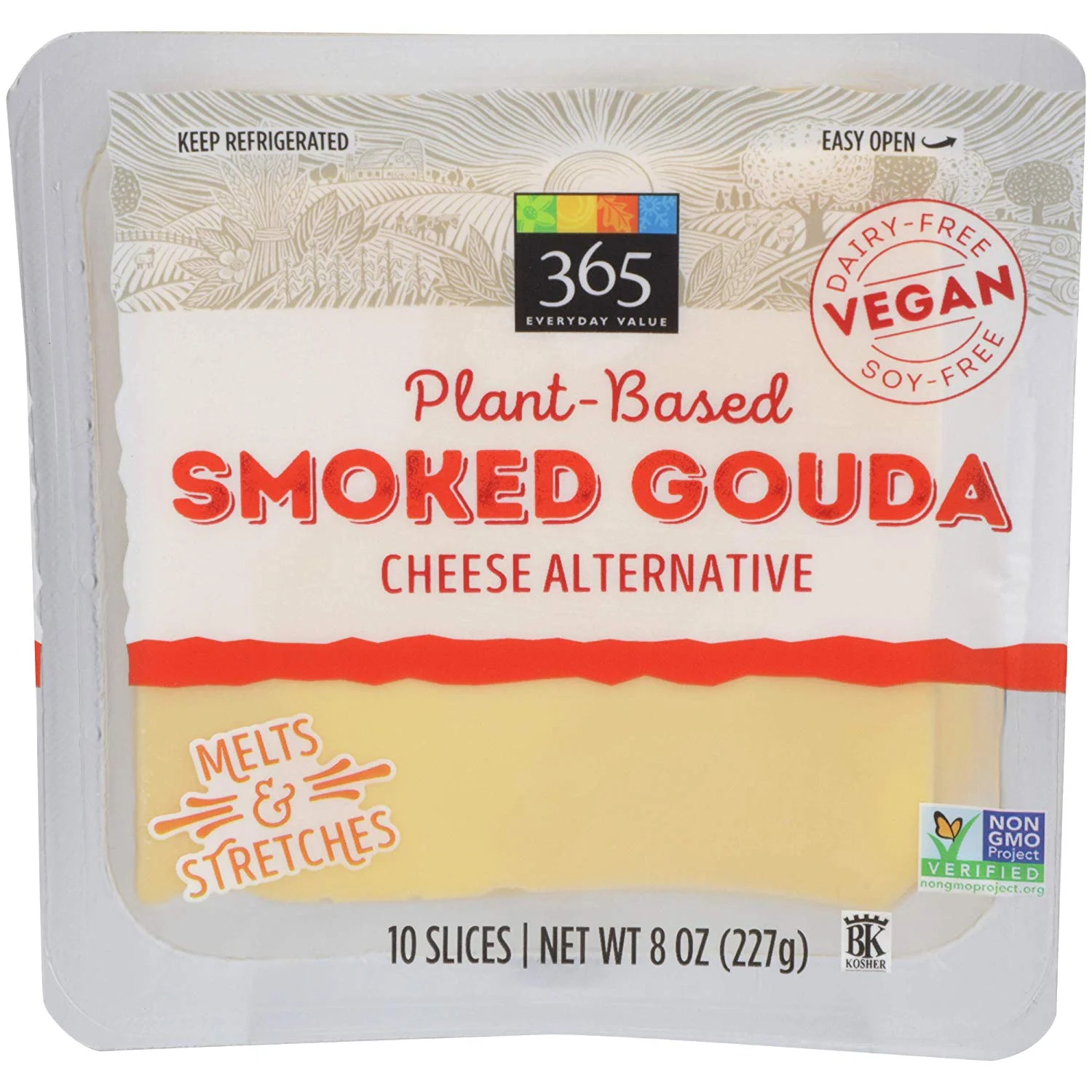 365 Everyday Value Plant Based Smoked Gouda 10 Ct