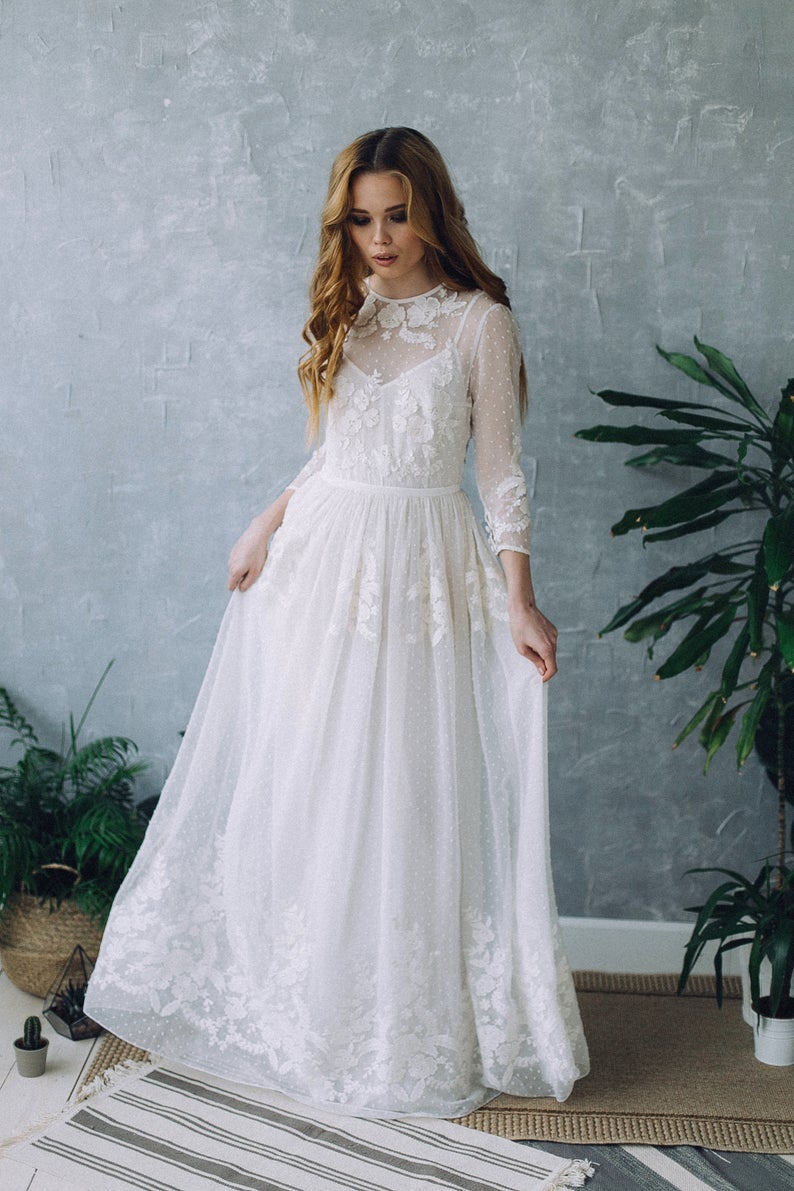 bohemian wedding dress under 1000