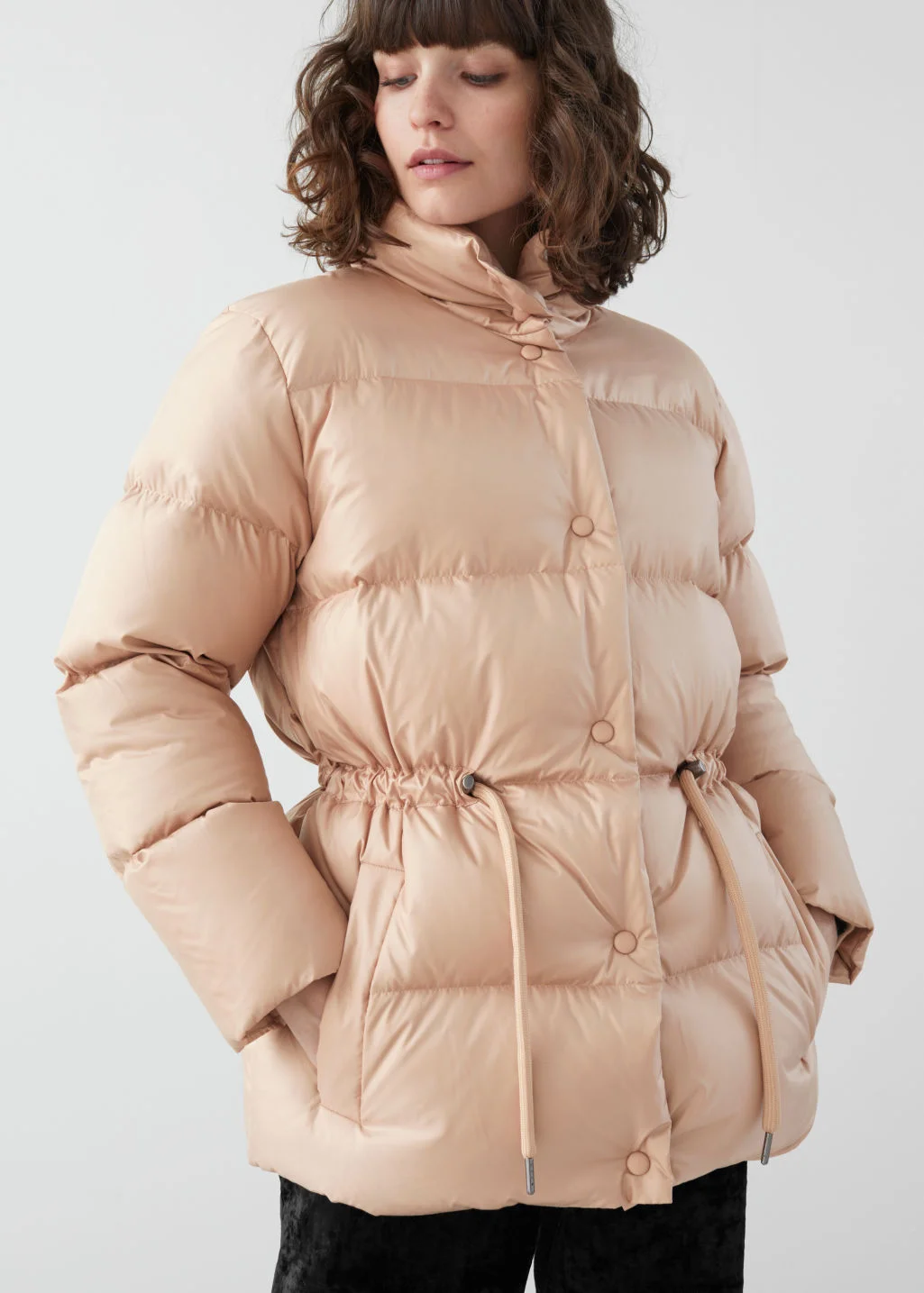 Other Stories Drawstring Waist Puffer Jacket