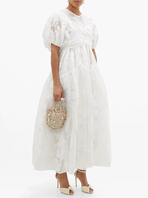 【CECILIE BAHNSEN】 Macy Fil-coupé Dress 黒 CECILIE BAHNSEN】 Macy Fil-coupé Dress 黒