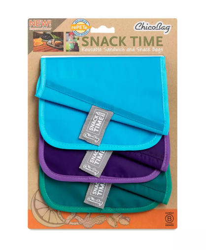 Purple Blue Bags Eco Sandwich Bag Fabric Snack Baggies 