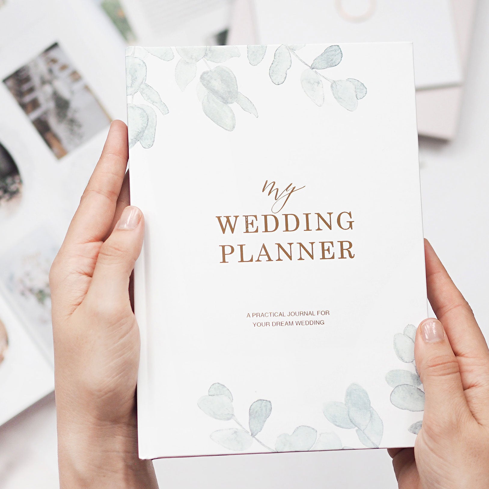 BlushAndGoldInvites + Luxury wedding planner book