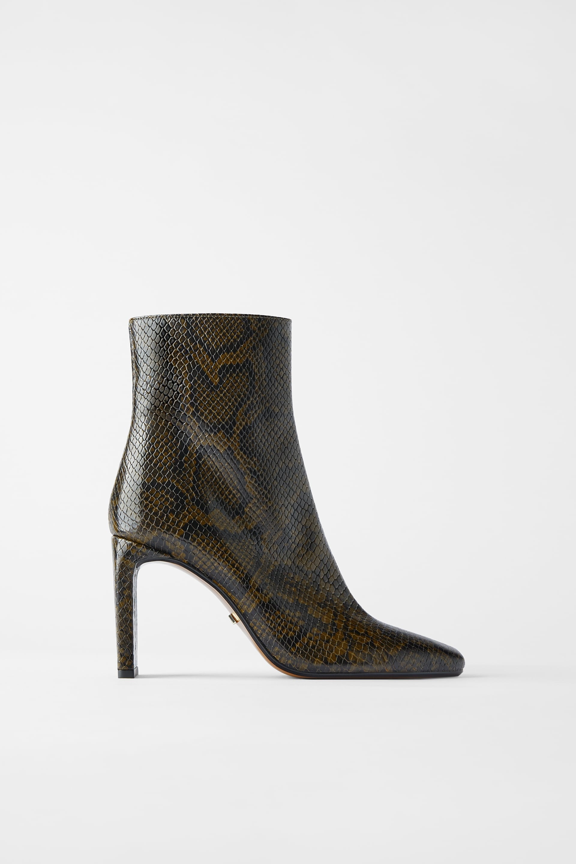 zara brown snakeskin boots