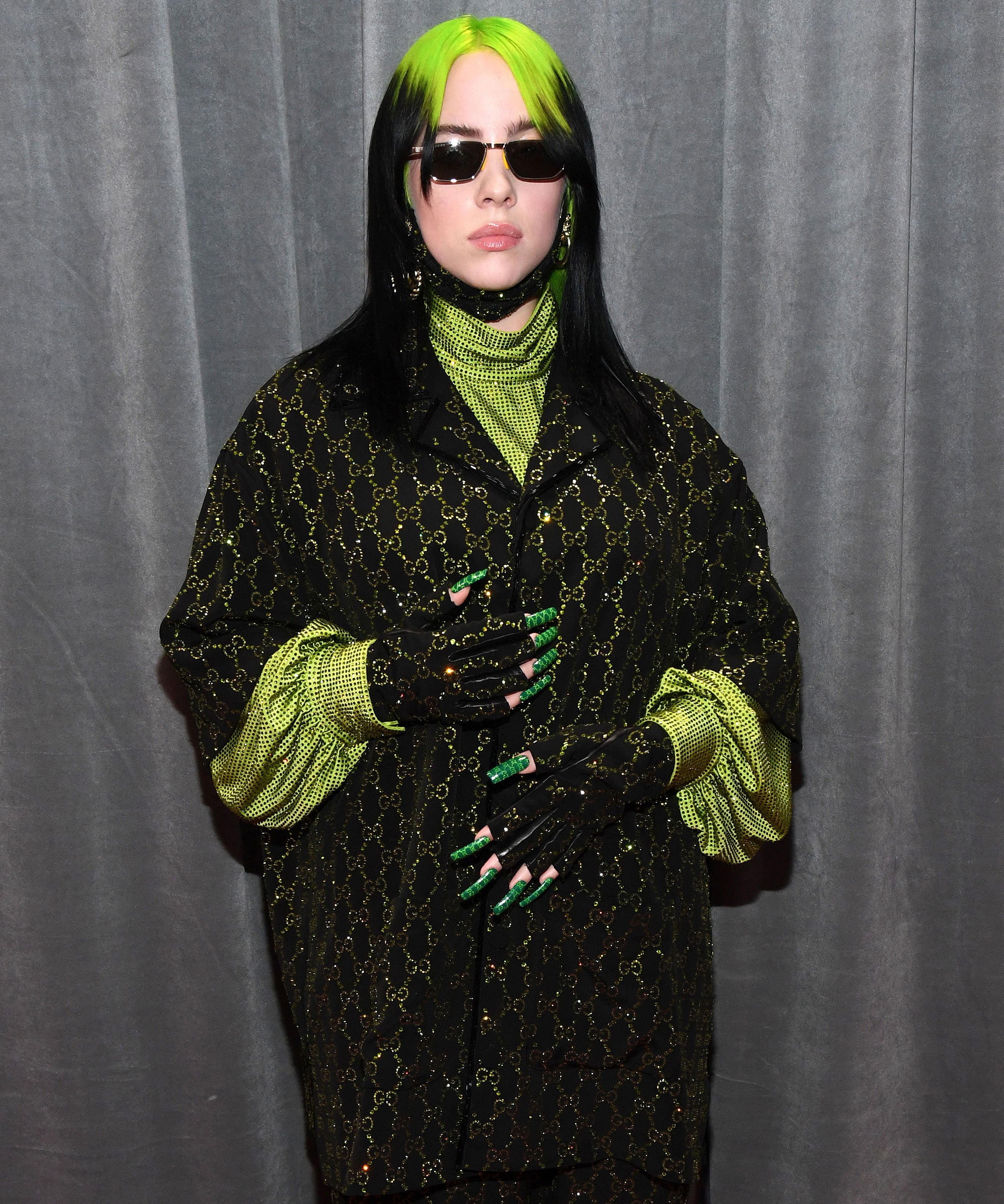 Billie Eilish Is A Slime-Green Gucci Queen At Grammys