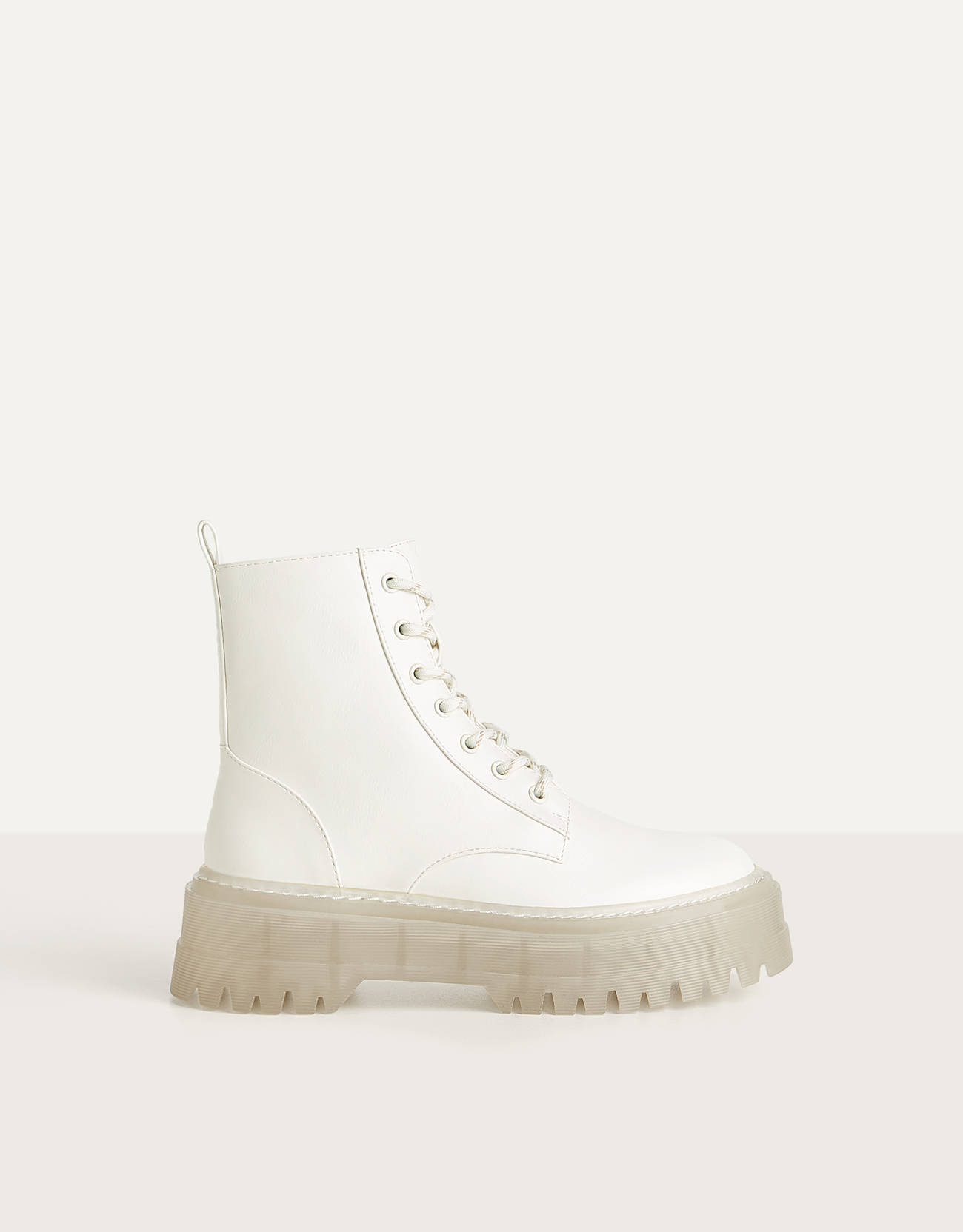 Bershka Platform Ankle Boots With Track Sole