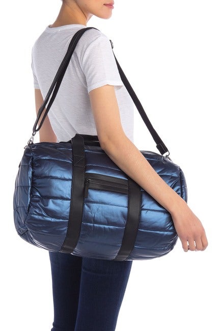 Urban Expressions + Metallic Quilted Puffer Duffle Bag