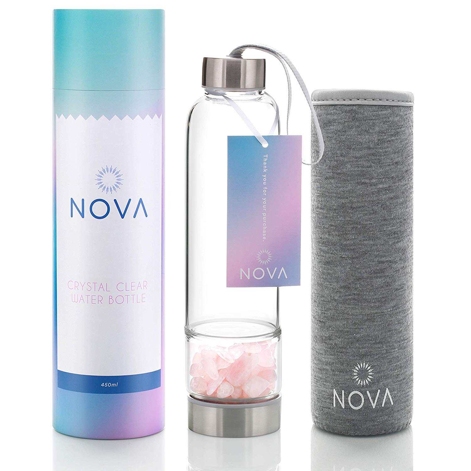 Nova + Crystal Elixir Infused Gem Water Bottle