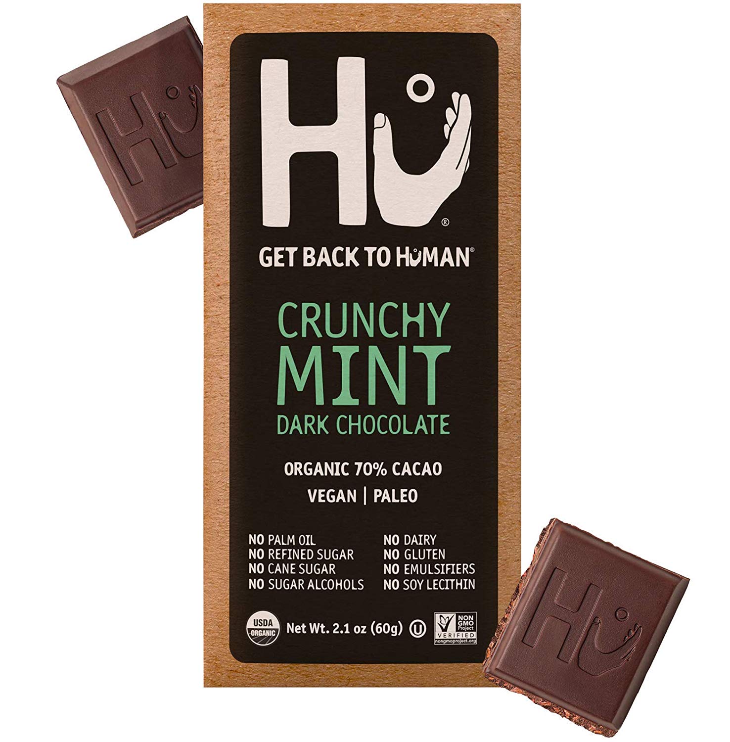 Hu Kitchen + Crunchy Mint Dark Chocolate (4 Pack)