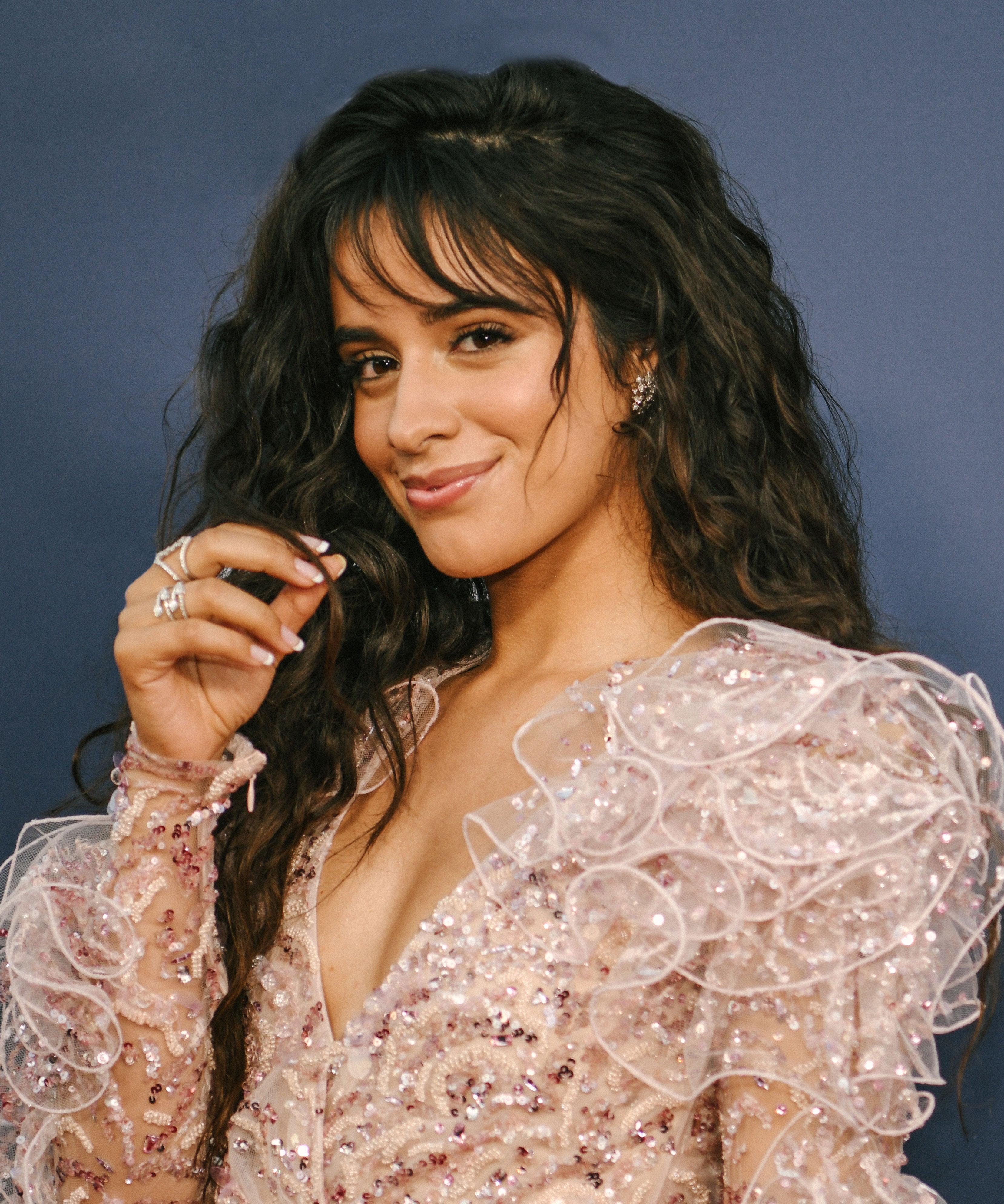 Camila Cabello's Abs = 🔥 In A Barely-There, Beaded Bra Top In IG Photos