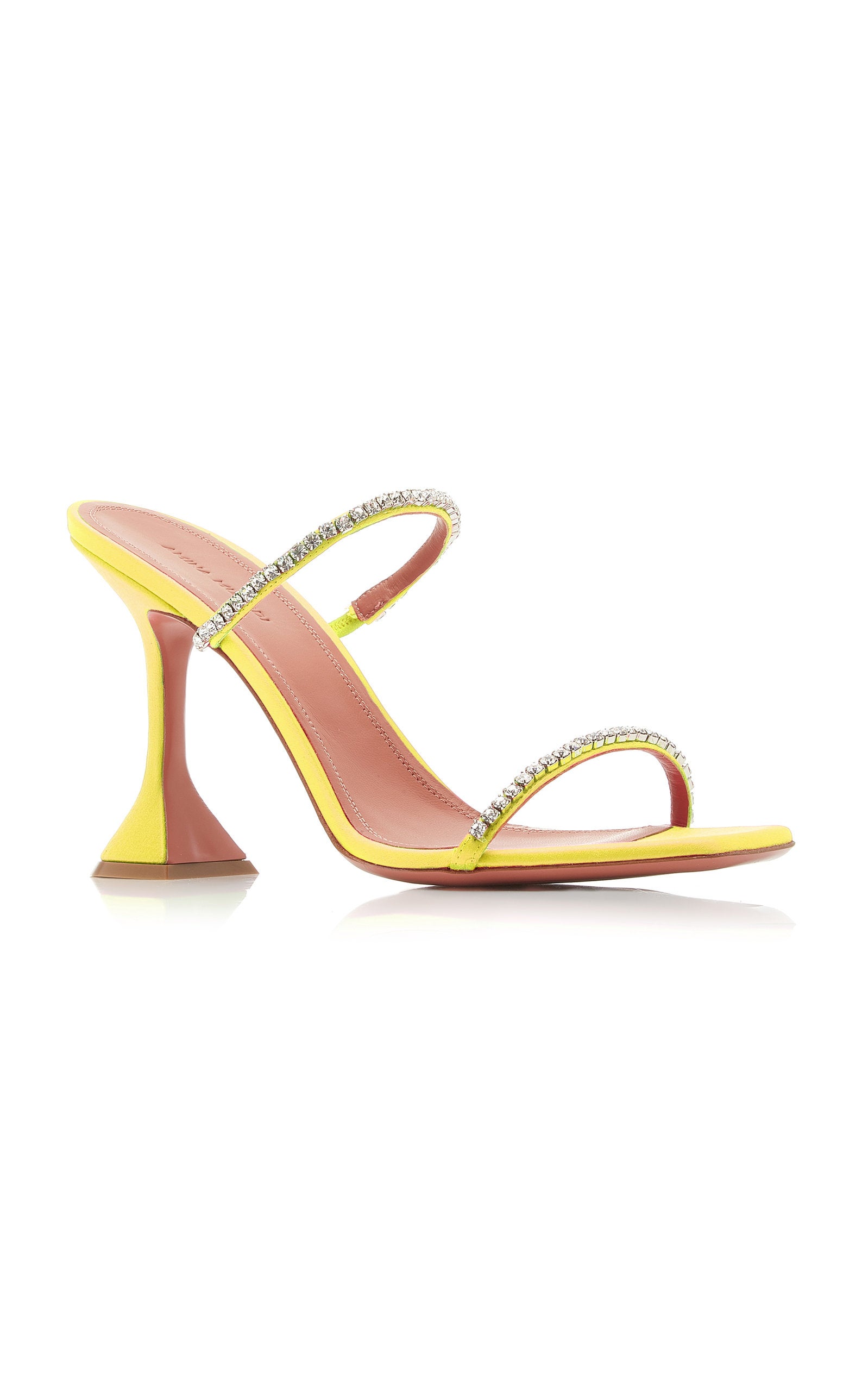 AMINA MUADDI + Gilda Crystal-Embellished Leather Sandals
