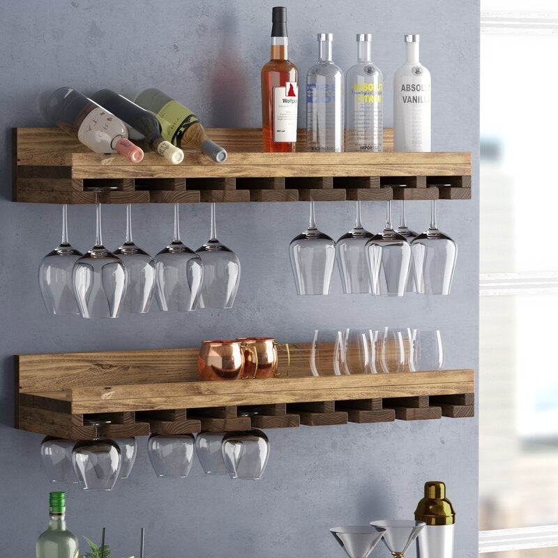 Wine glass online wall rack