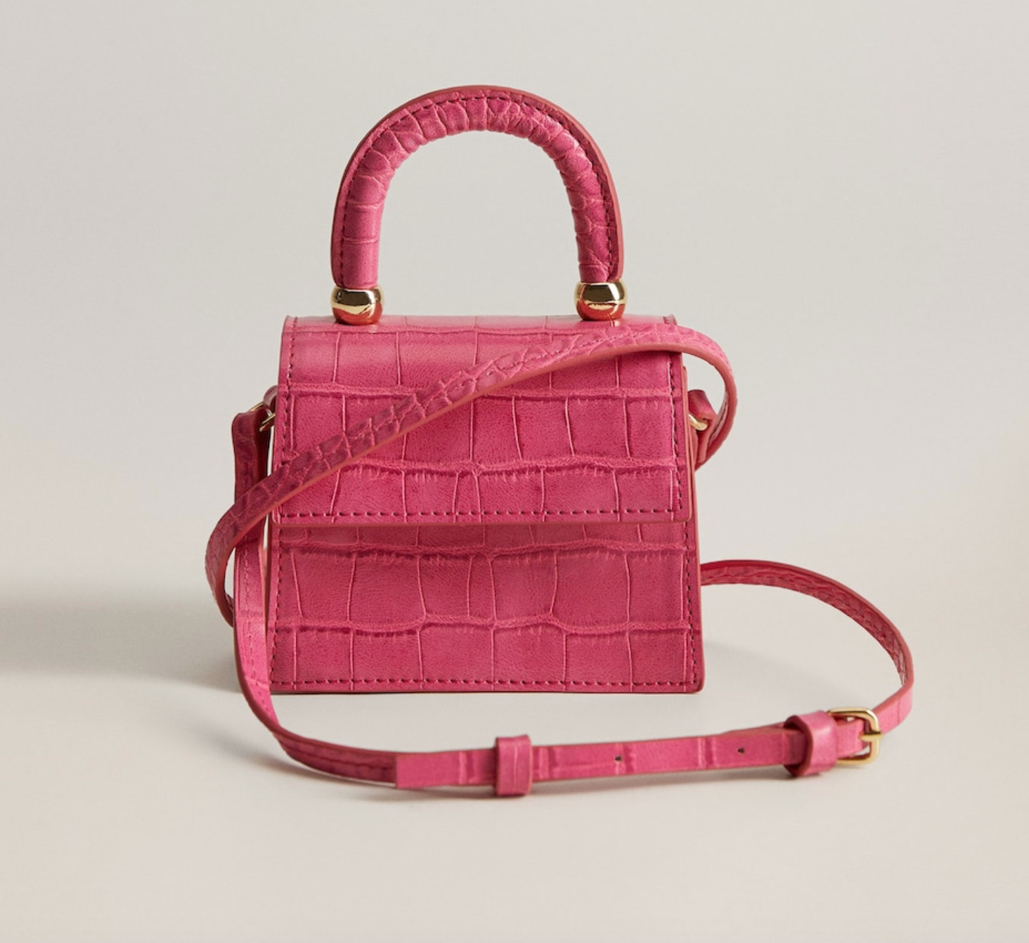 croc effect mini bag