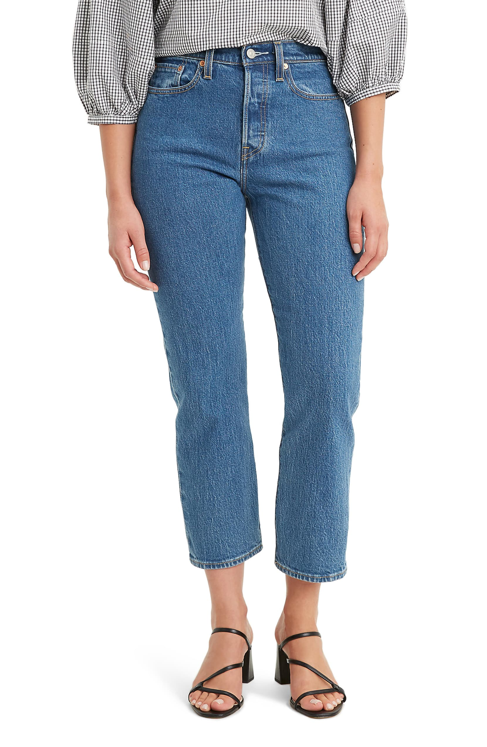 levi's wedgie ripped straight leg jeans