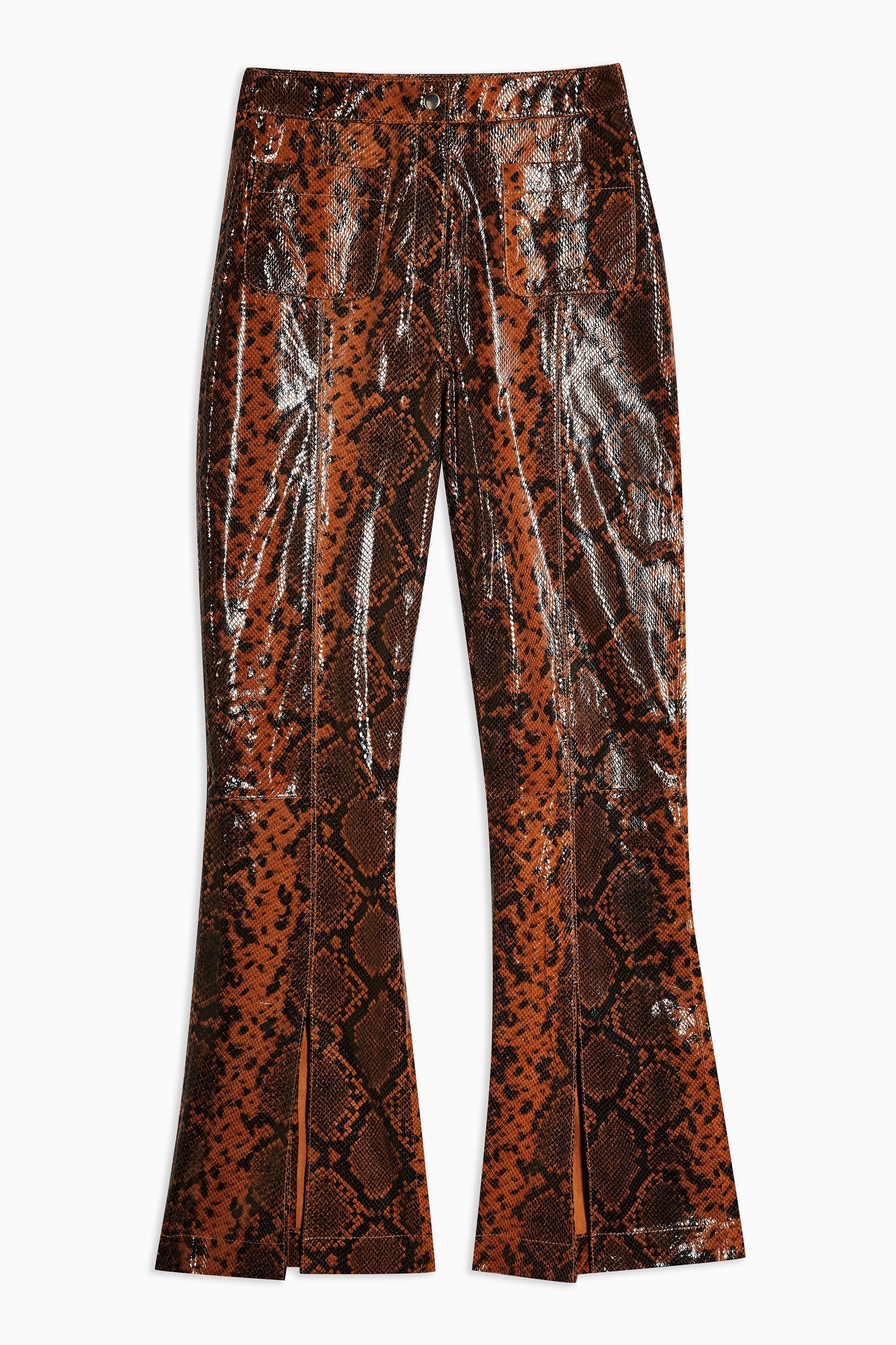 leather snake trousers