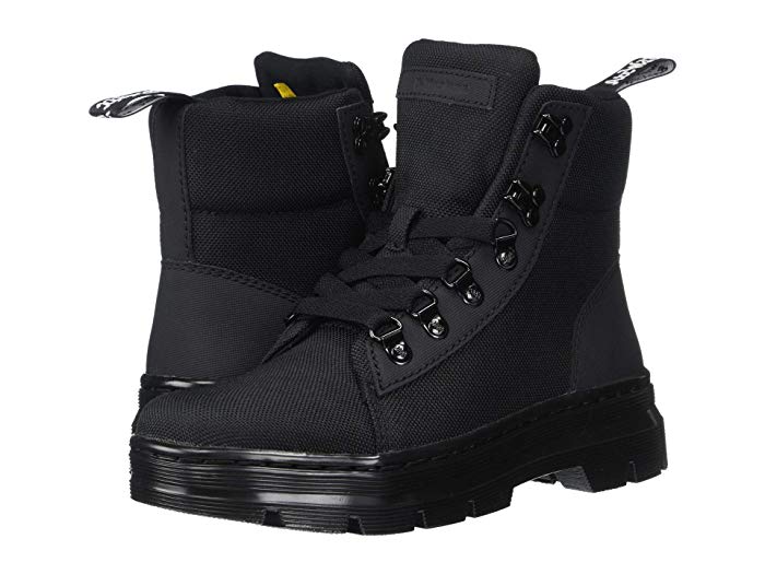 combs platform combat boot black