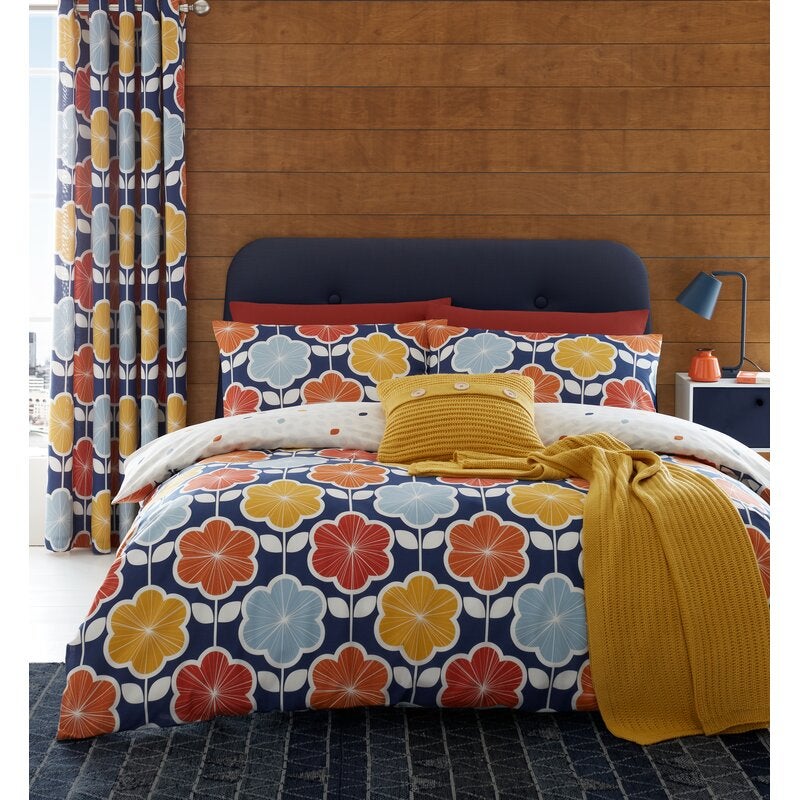 Wayfair + Retro Floral Duvet Cover Set