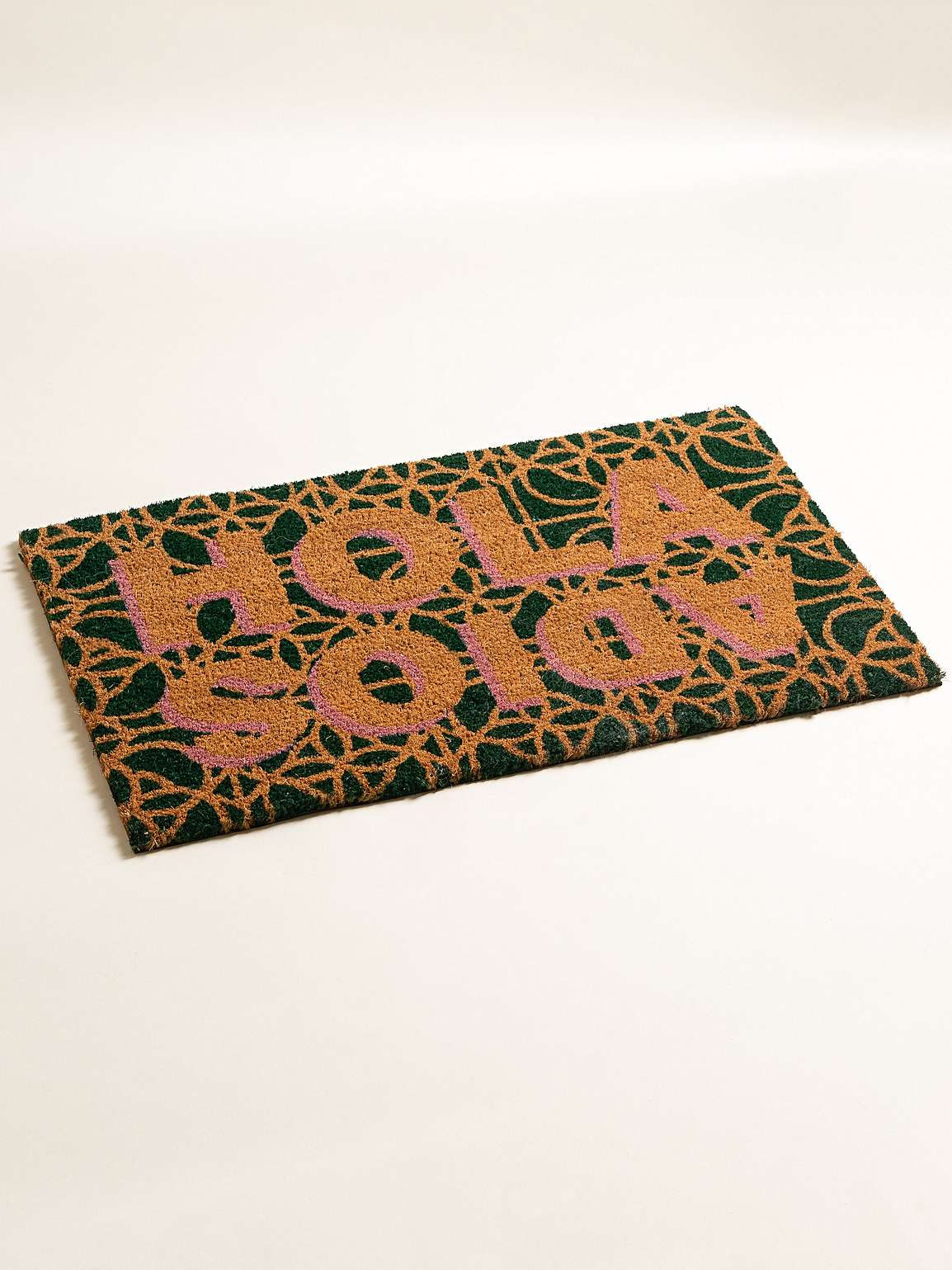 Oliver Bonas + Hola Adios Geometric Green Doormat