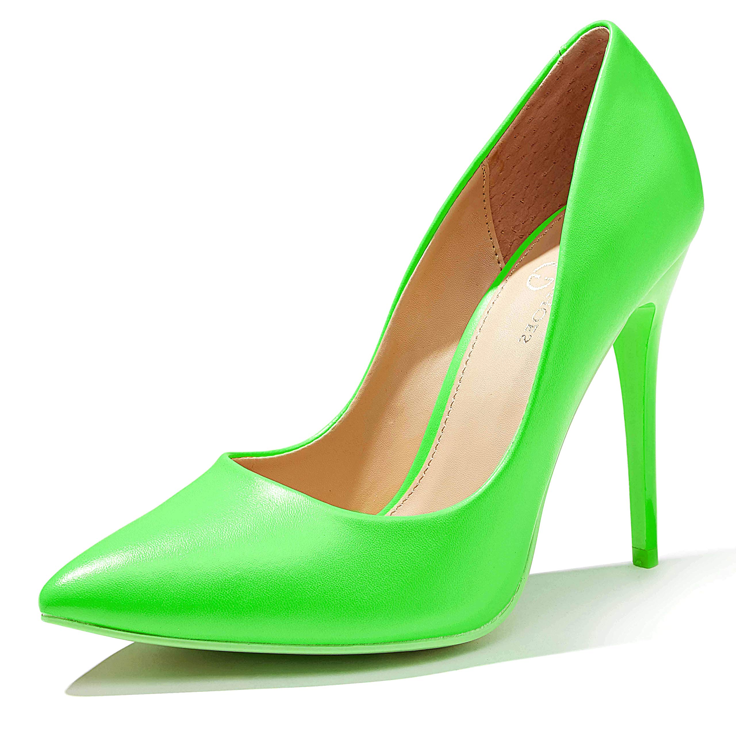 neon colored pumps
