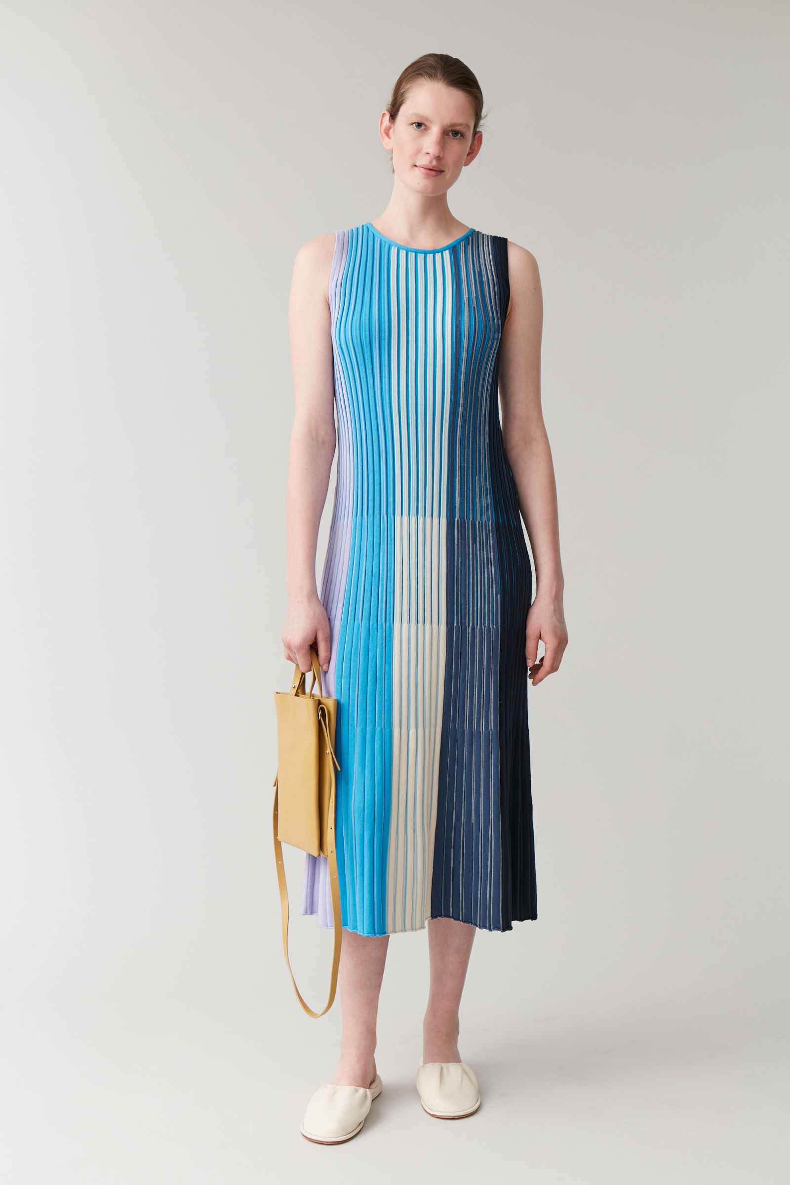 COS + Garter Stitched Striped Dress