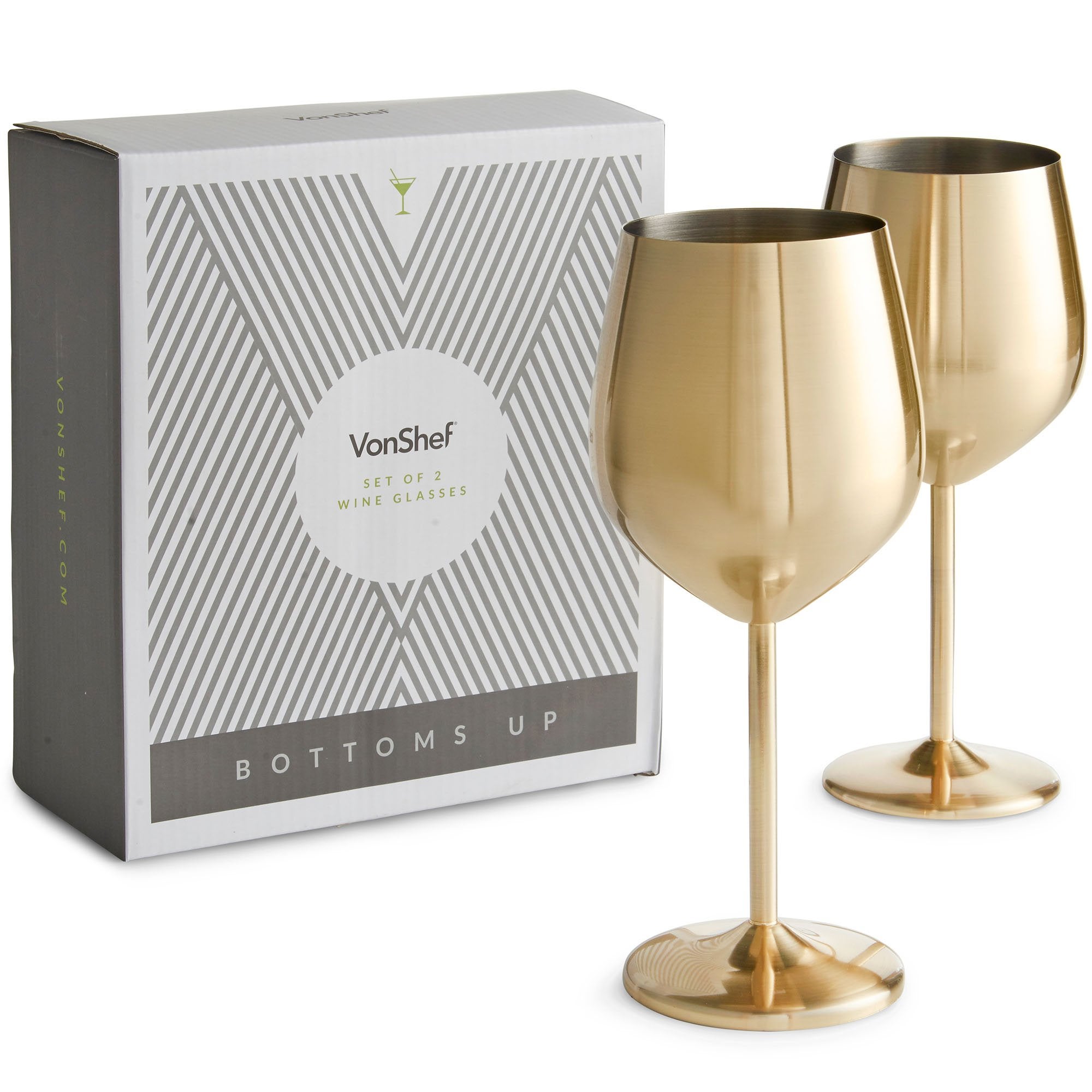 The Wine Goblet with Ceramic Stem Set of 2