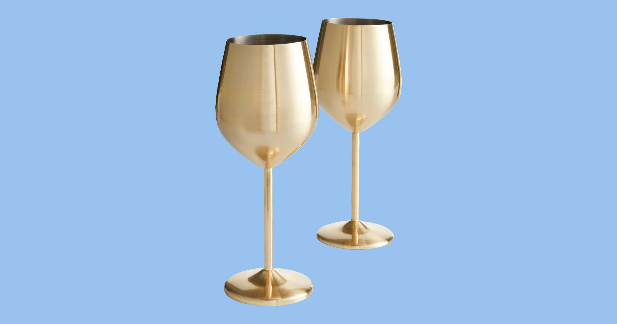 Where To Buy The Love Is Blind Gold Metal Wine Glasses 