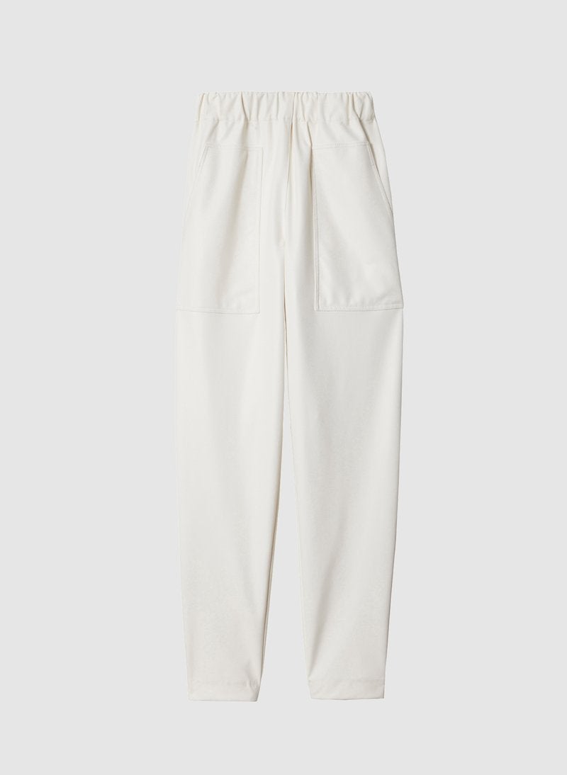 Tibi + Faux Leather Pull On Pant
