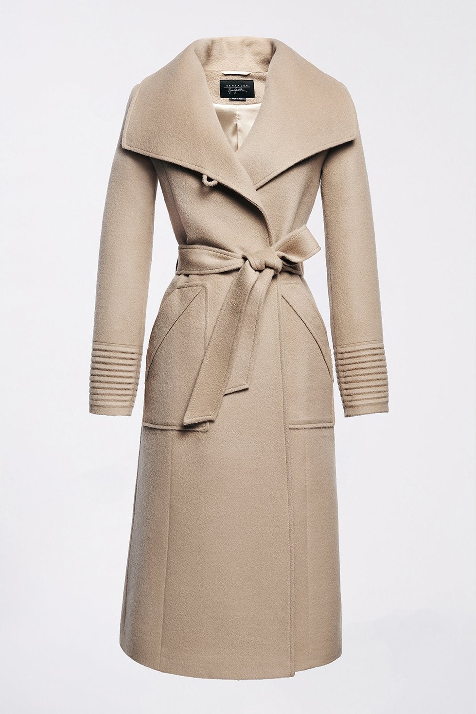 Sentaler + Long Wide Collar Wrap Coat