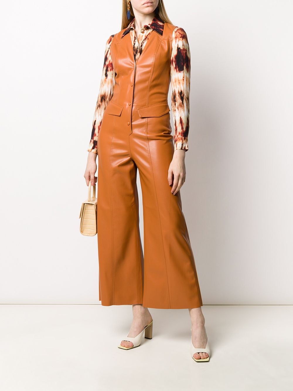 Nanushka faux leather sleeveless jumpsuit