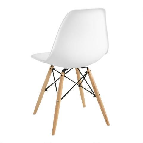 White molded online evie chairs