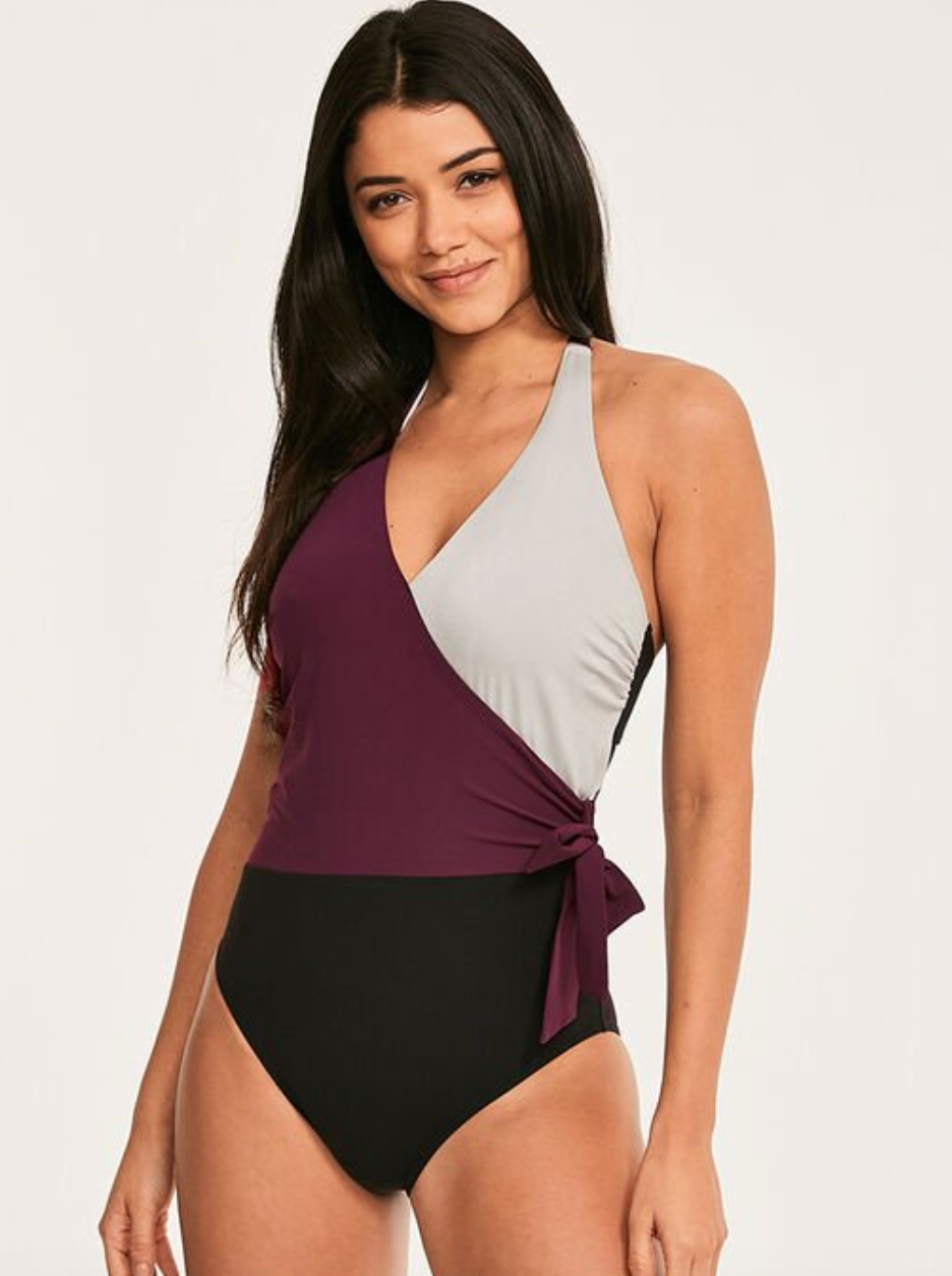 Figleaves strapping halter shaping on sale swimsuit