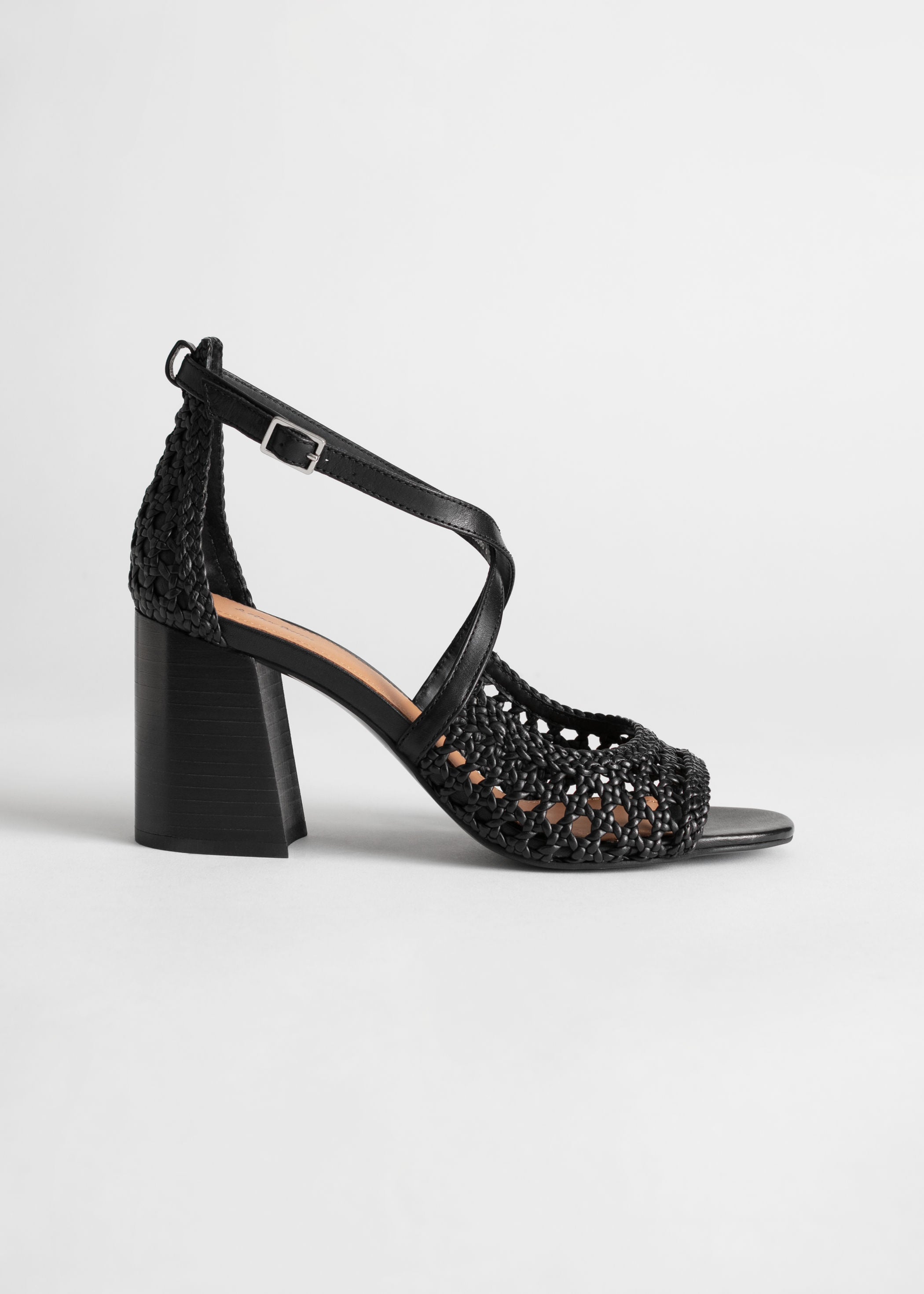 & Other Stories + Woven Leather Heeled Sandals