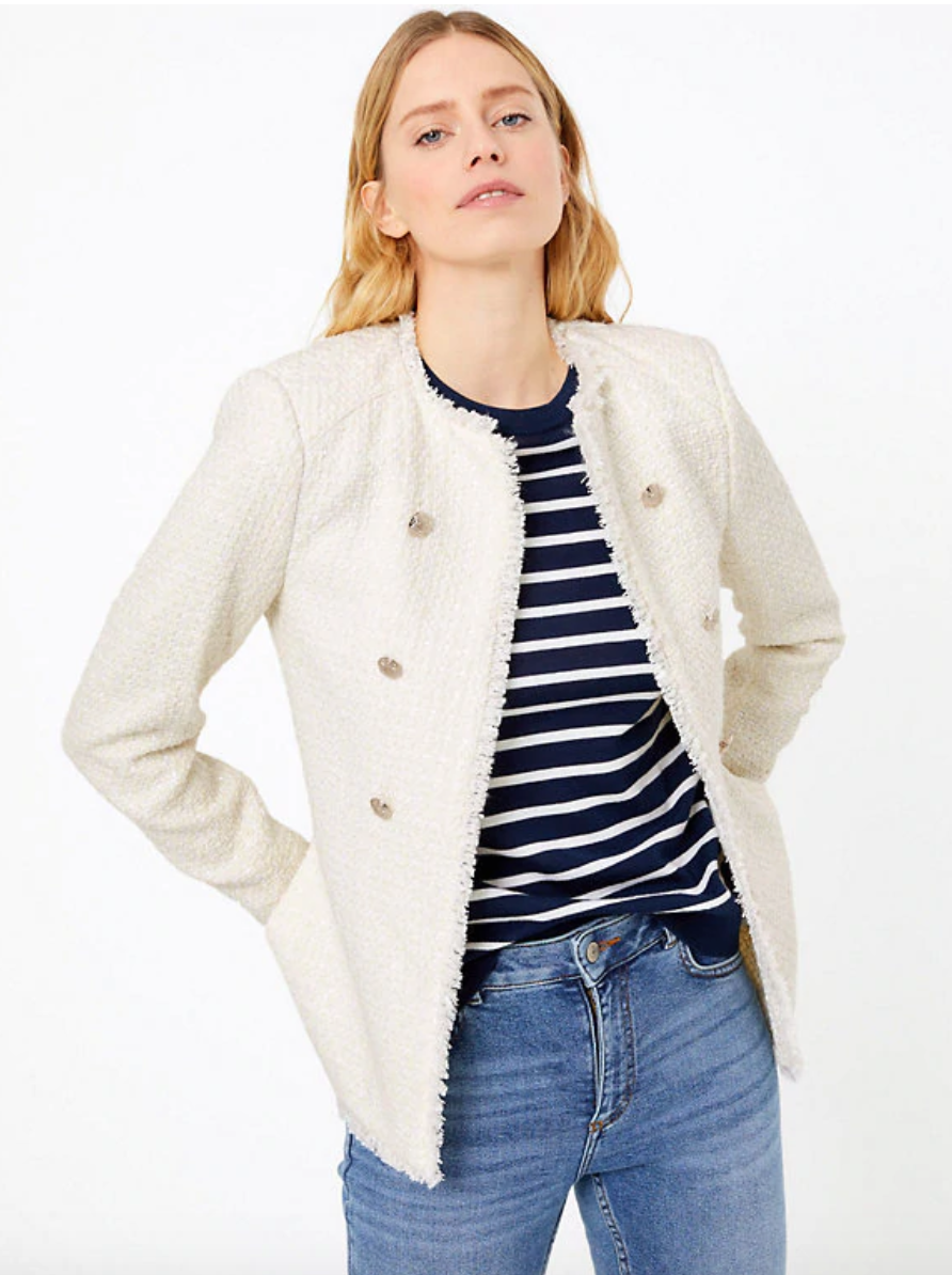 longline tweed jacket