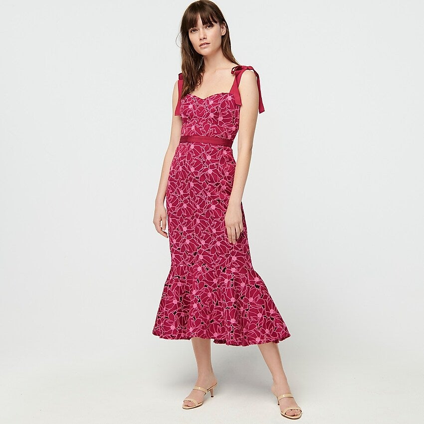 J.Crew + Eyelet Midi Dress