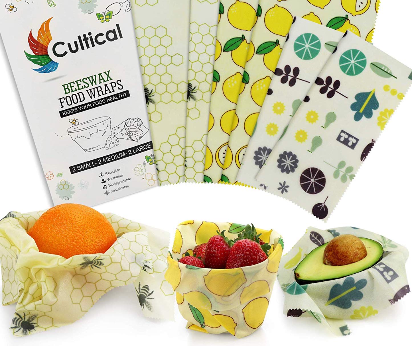 Cultical + Beeswax Food Wrap 6Pack