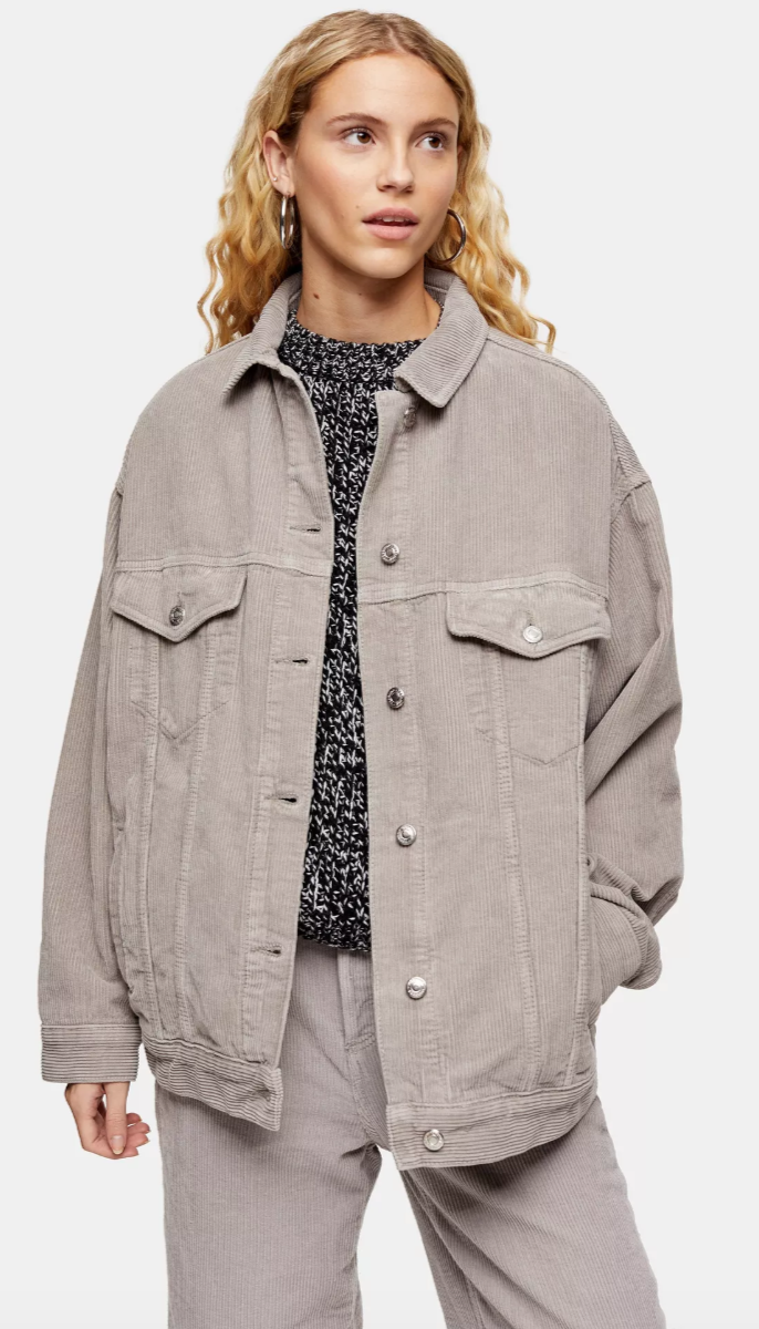 Corduroy top oversized jacket