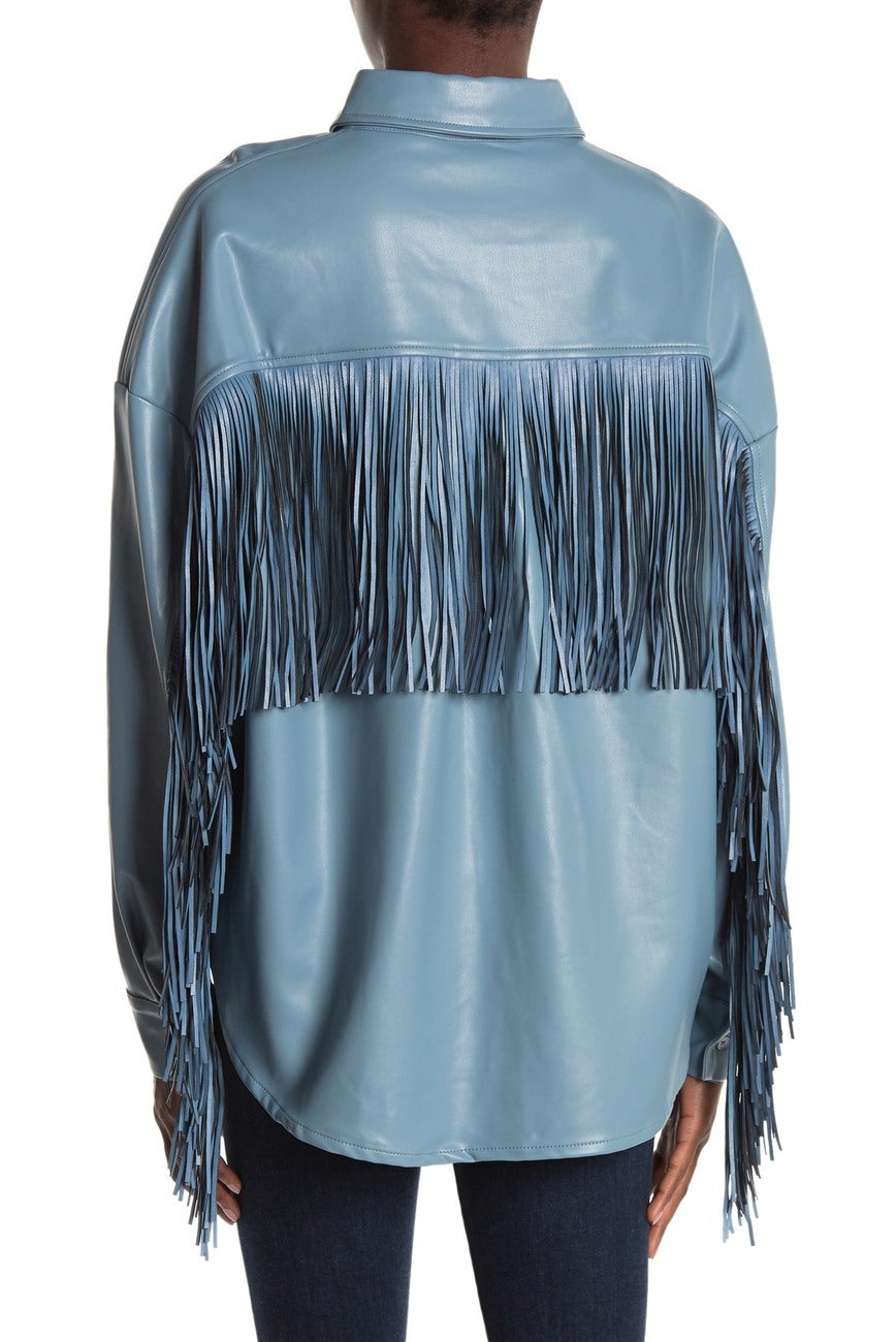 fringe puffer jacket