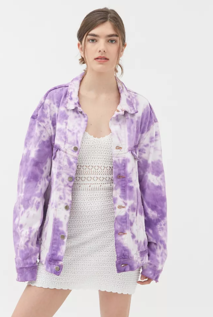 bleach dye denim jacket