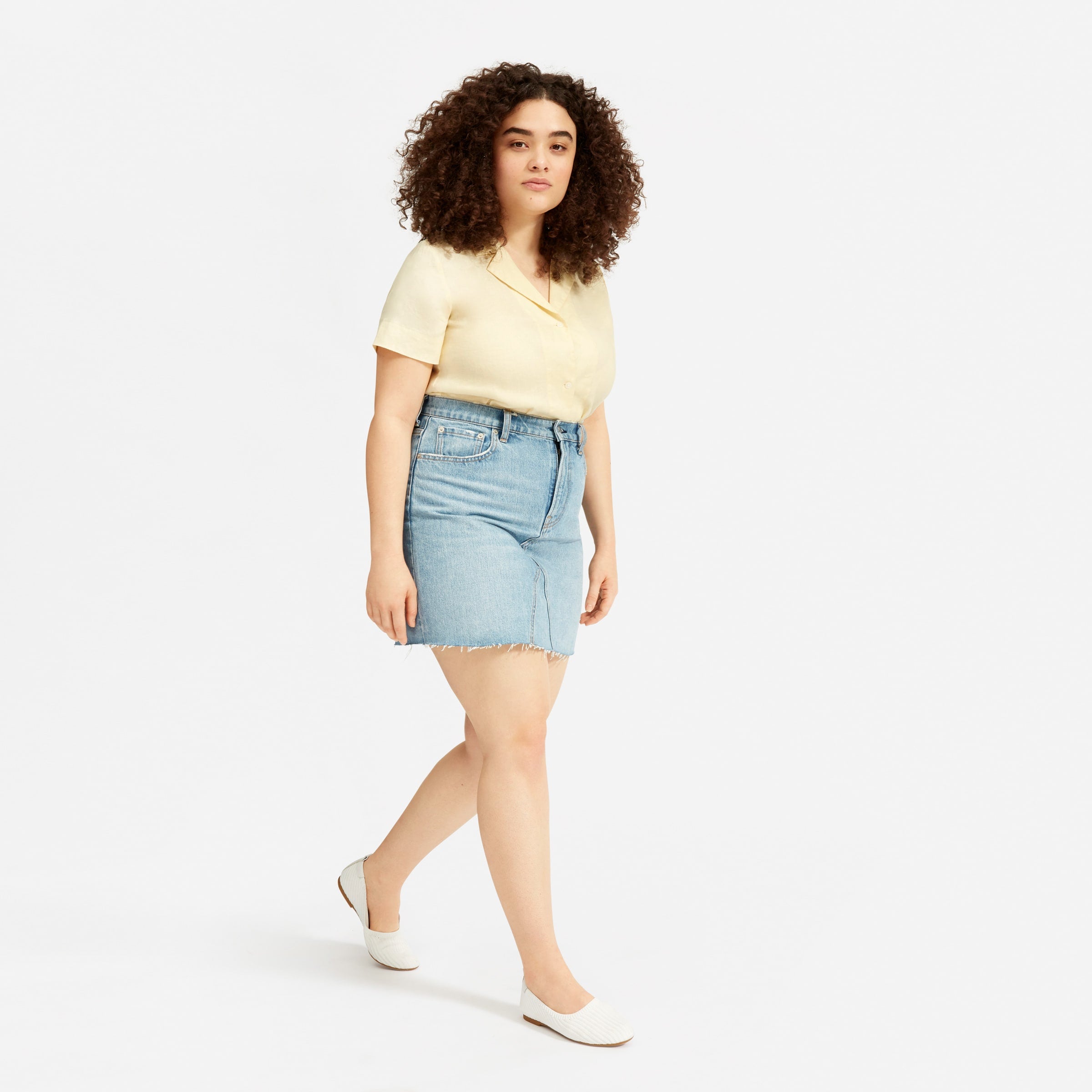 Everlane The Reconstructed Denim Skirt – Vintage Light Blue