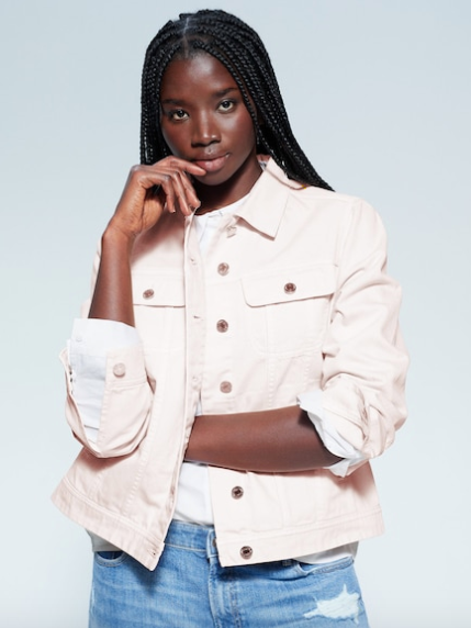 pastel denim jacket