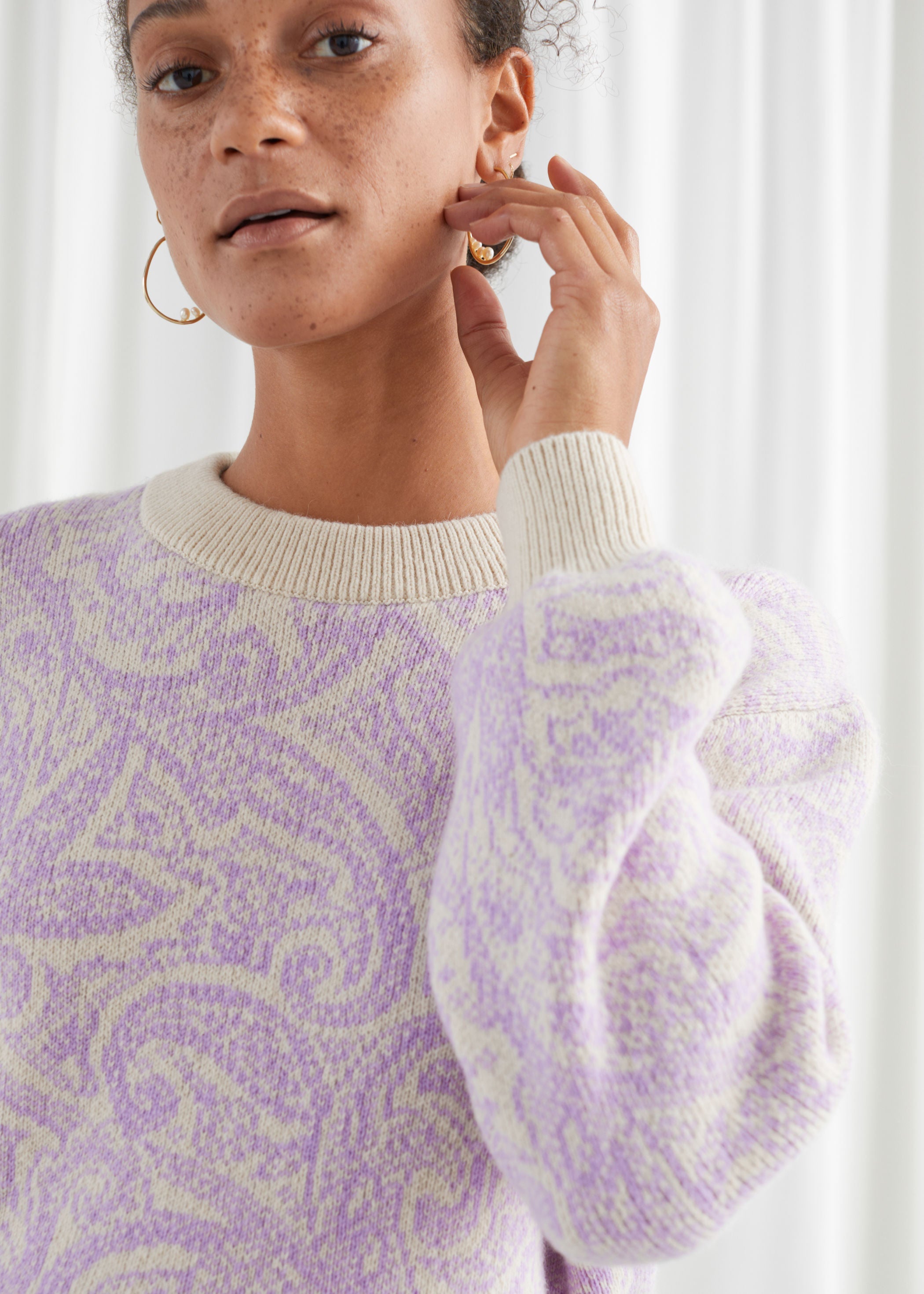 & Other Stories + Paisley Jacquard Knitted Sweater