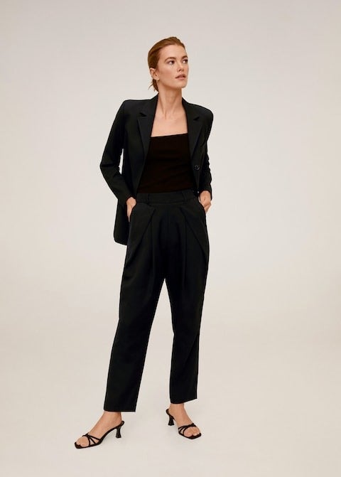 mango pleated trousers
