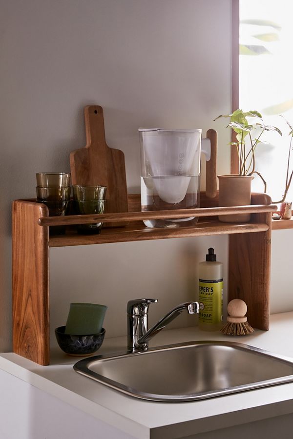 Sink Shelf Wood Kitchen Shelf Kitchen Organizer Over Sink Shelf