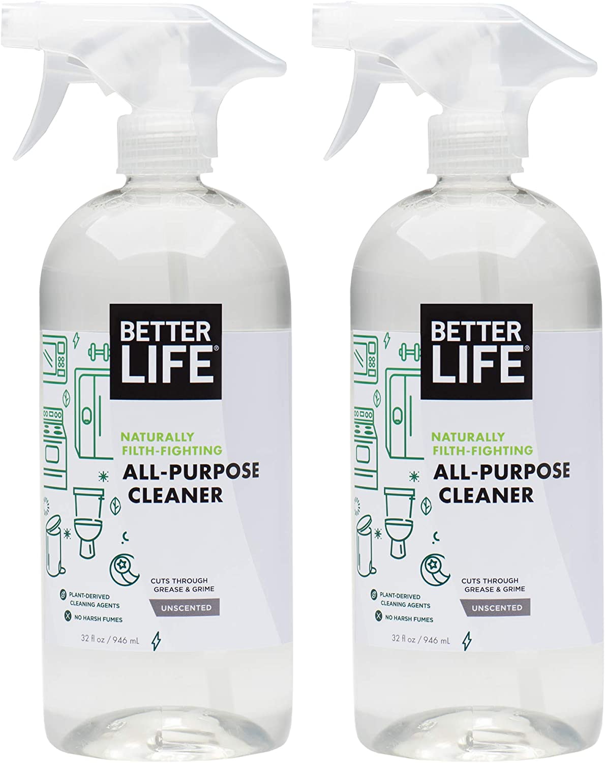 Better Life + AllPurpose Cleaner, 32 Fl Oz (Pack of 2)
