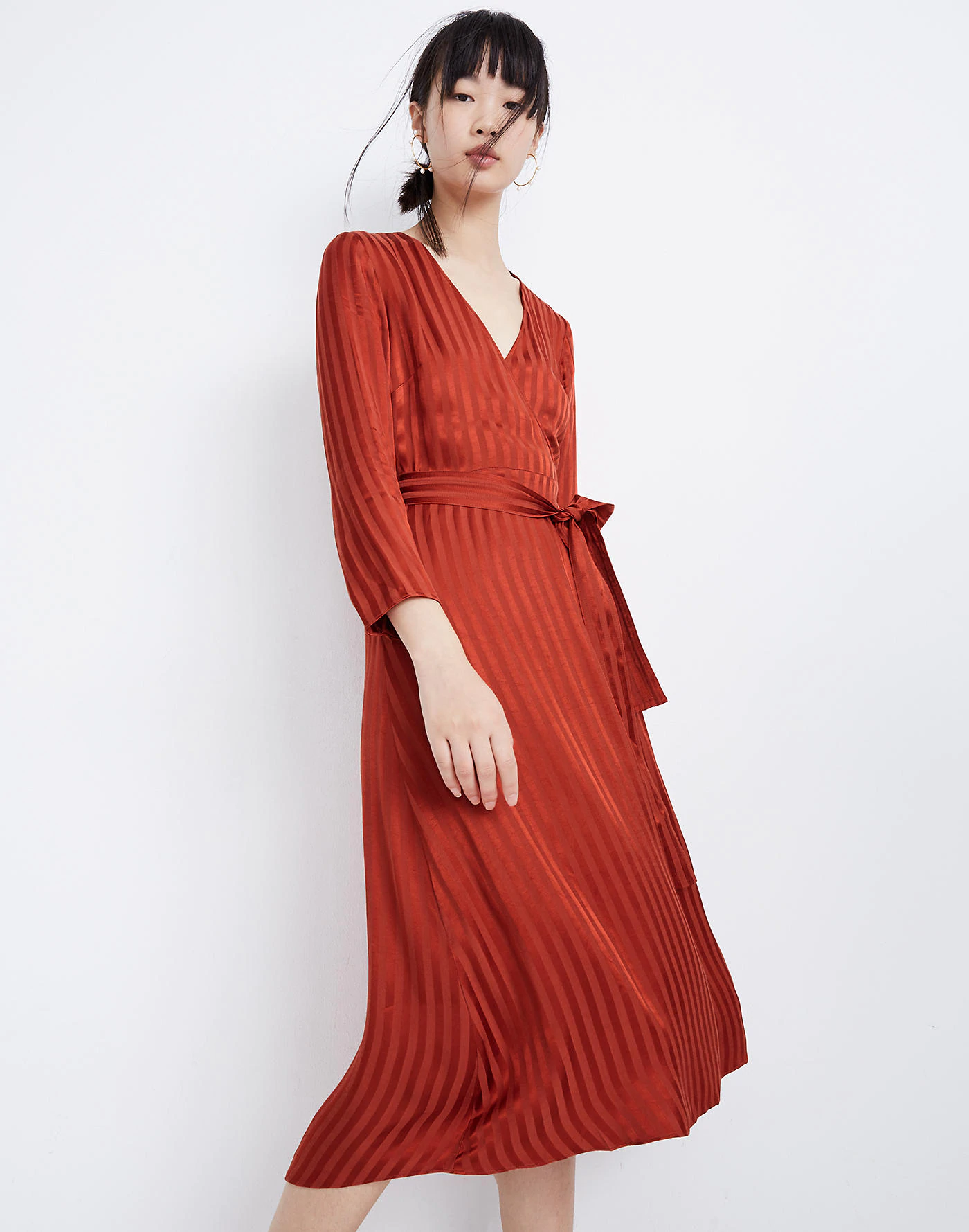 Madewell + Satin Robe Wrap Dress