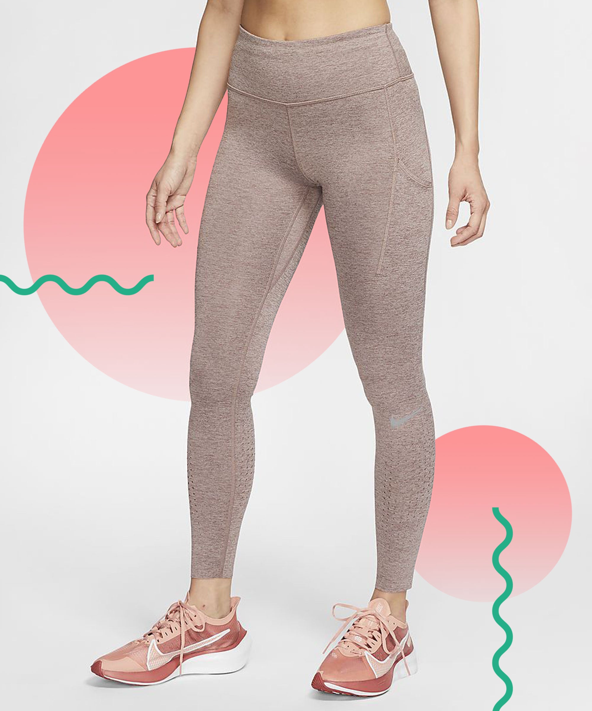 High waisted running top leggings