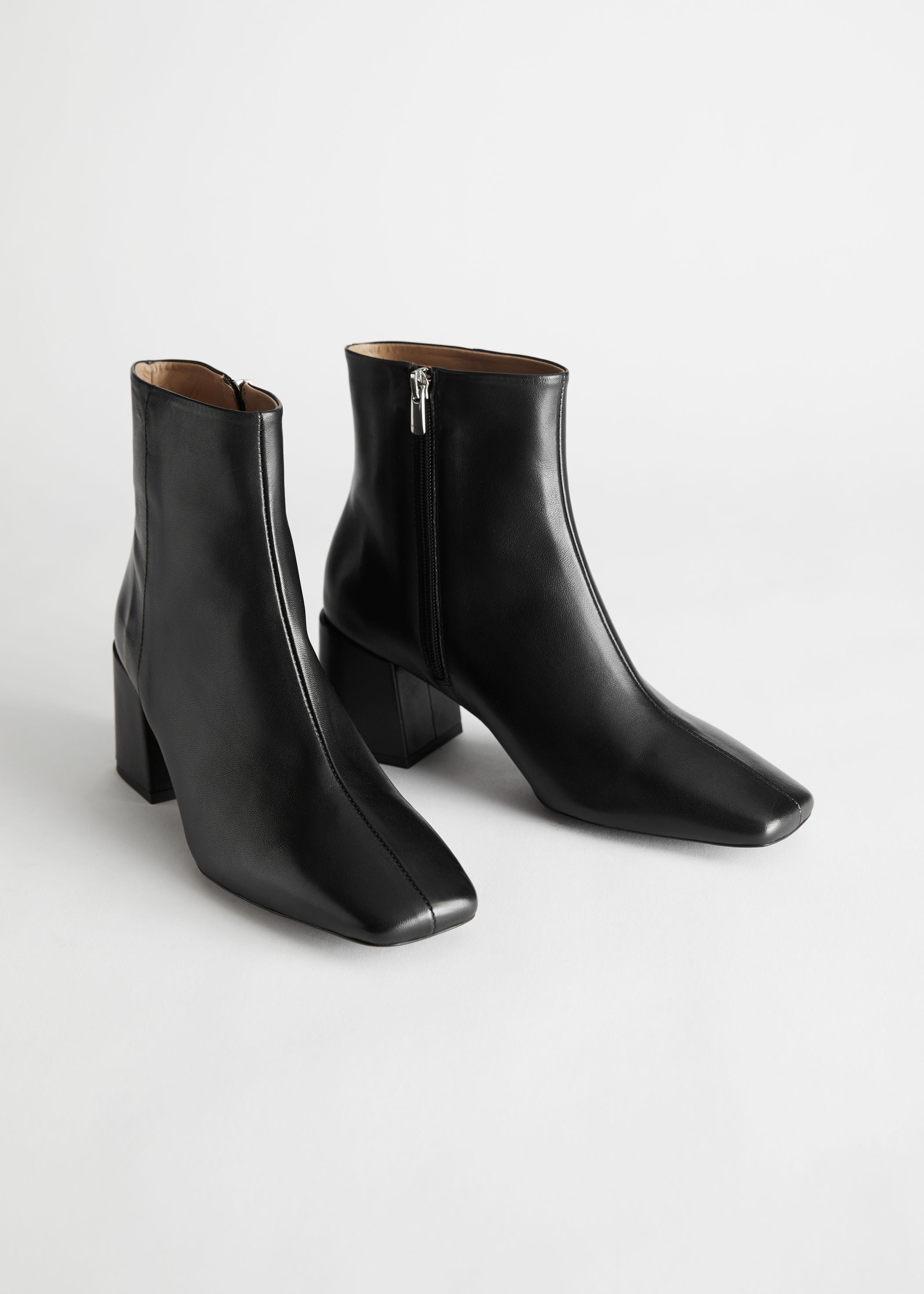 square toe heel boots