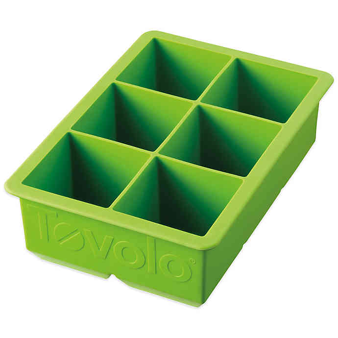 Tovolo Elements XL Ice Cube Tray, Set Of 2 Silicone Ice Trays, Extra-Large Ice Cubes For Whiskey, Bourbon, Cocktails & More, BPA-Free & Dishwasher-Safe, Blueberry